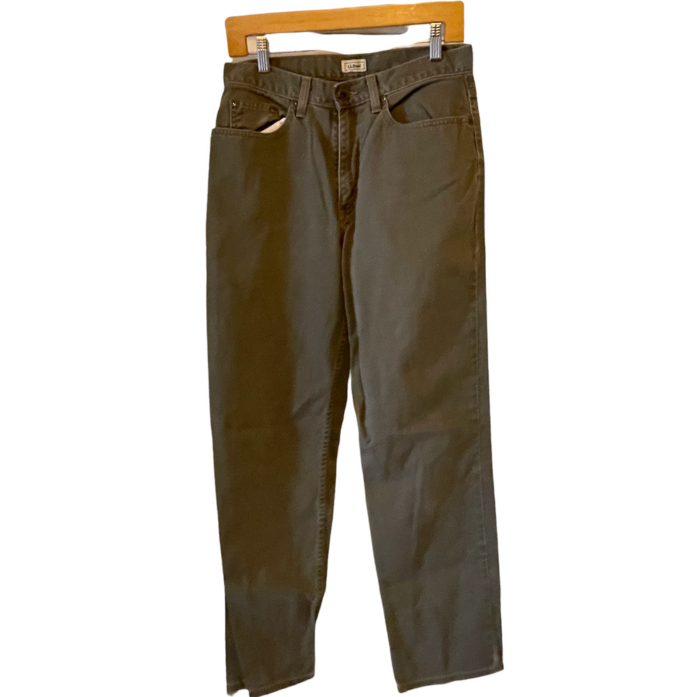 Womens 100% Cotton Jeans Olive Green Size 3